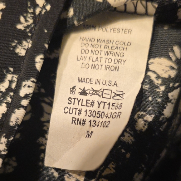 Paper Kite (Anthropologie Brand) Black and White Patterned Women's Blouse - Picture 3 of 5